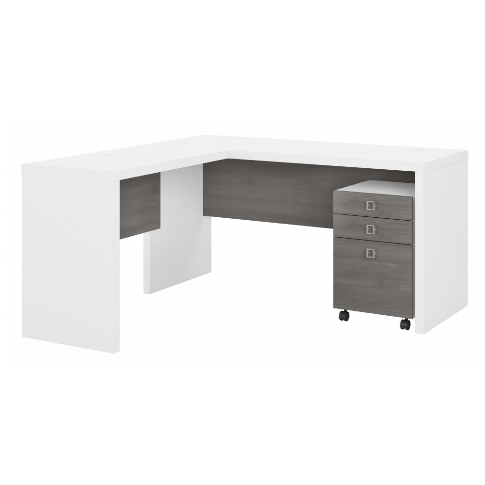 Echo L Shaped Desk with Mobile File Cabinet
