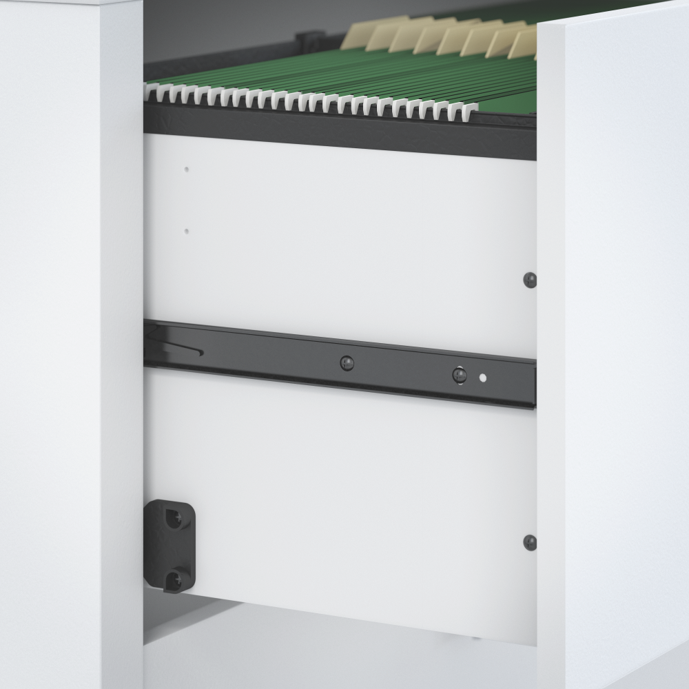 Echo L Shaped Desk with Mobile File Cabinet