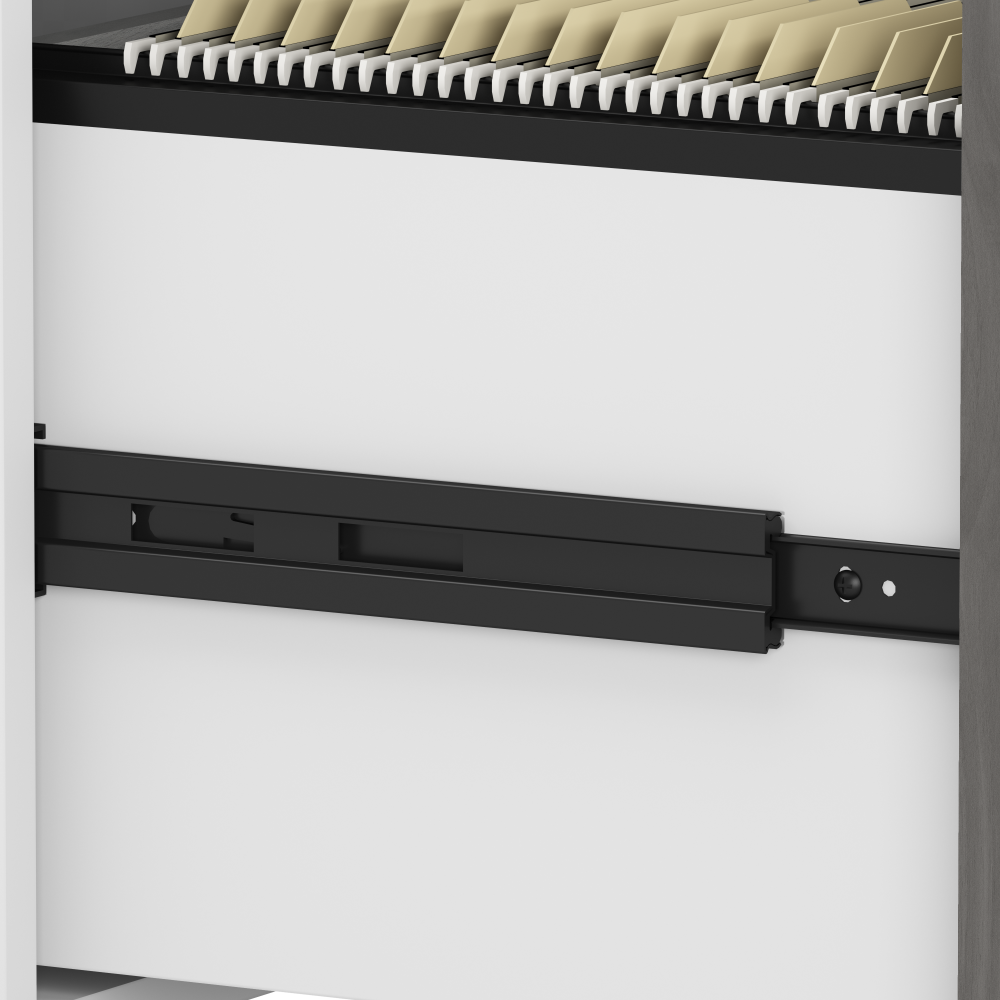 Echo L Shaped Desk with Mobile File Cabinet