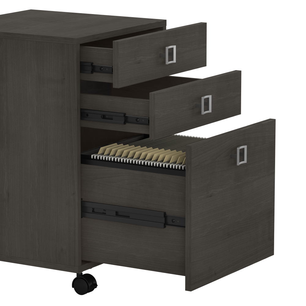 Echo L Shaped Desk with Mobile File Cabinet