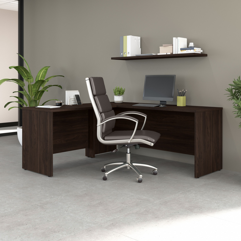 Studio C 72W x 24D L Shaped Desk with 42W Return