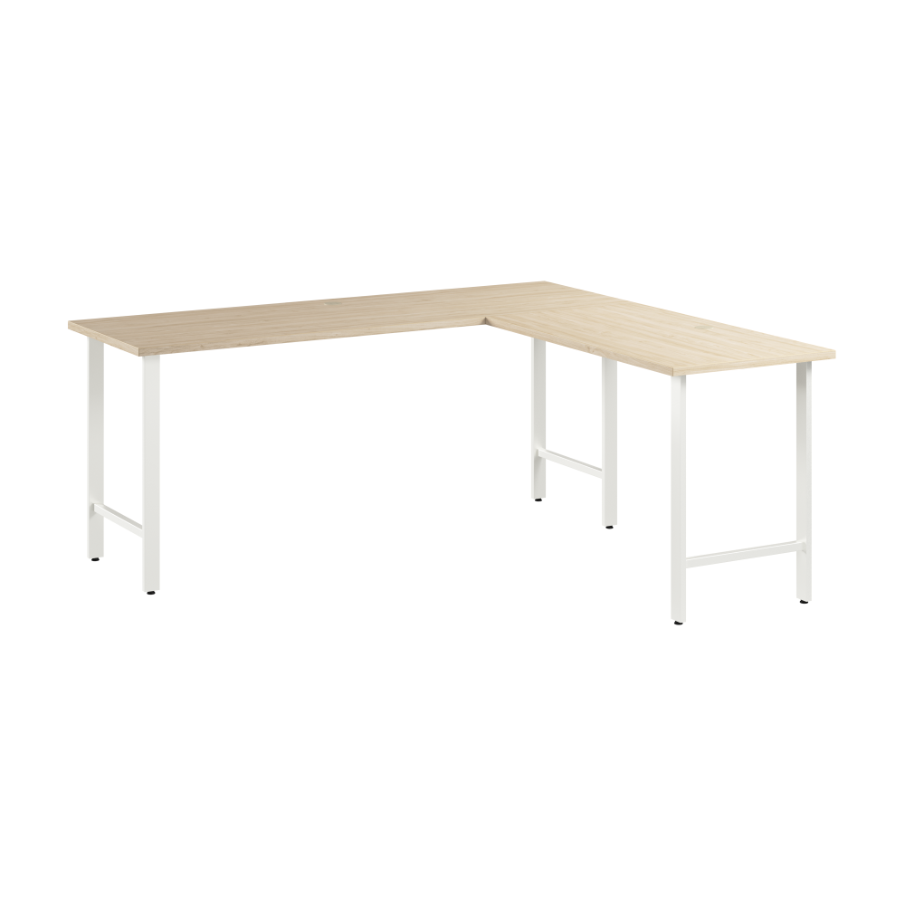 Hustle 72W x 24D L Shaped Computer Desk with Metal Legs
