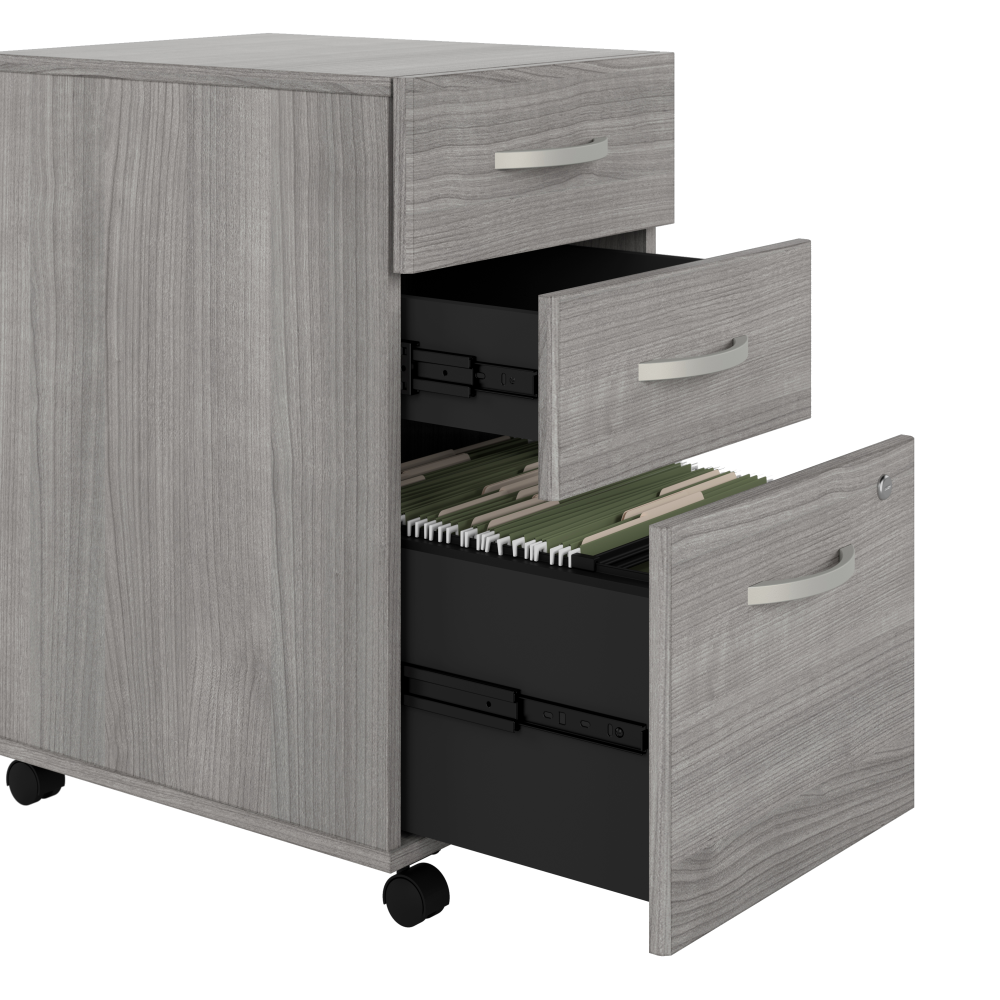 Studio C 72W x 36D U Shaped Desk with Hutch, Bookcase and File Cabinets