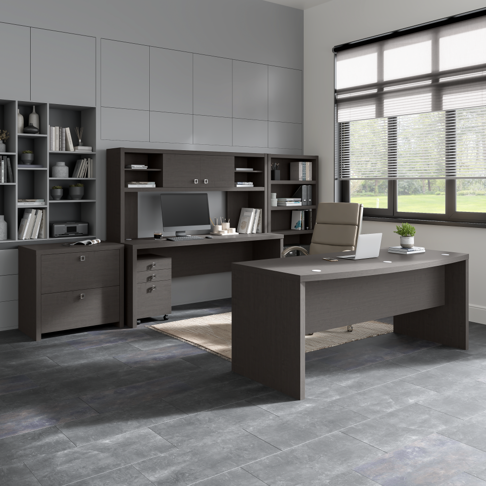 Echo L Shaped Desk with Mobile File Cabinet