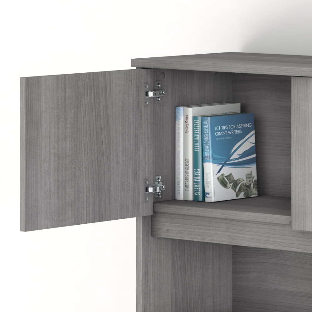Studio C 72W x 36D U Shaped Desk with Hutch, Bookcase and File Cabinets