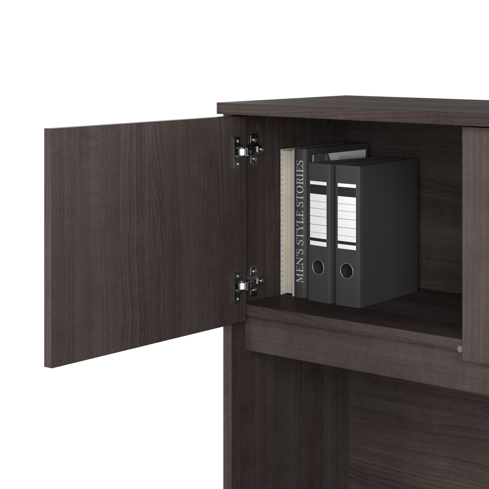 Studio C 72W x 36D U Shaped Desk with Hutch, Bookcase and File Cabinets