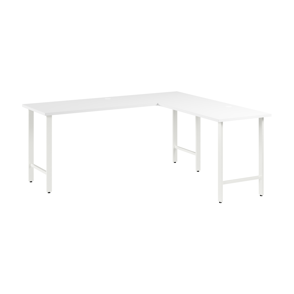 Hustle 72W x 24D L Shaped Computer Desk with Metal Legs
