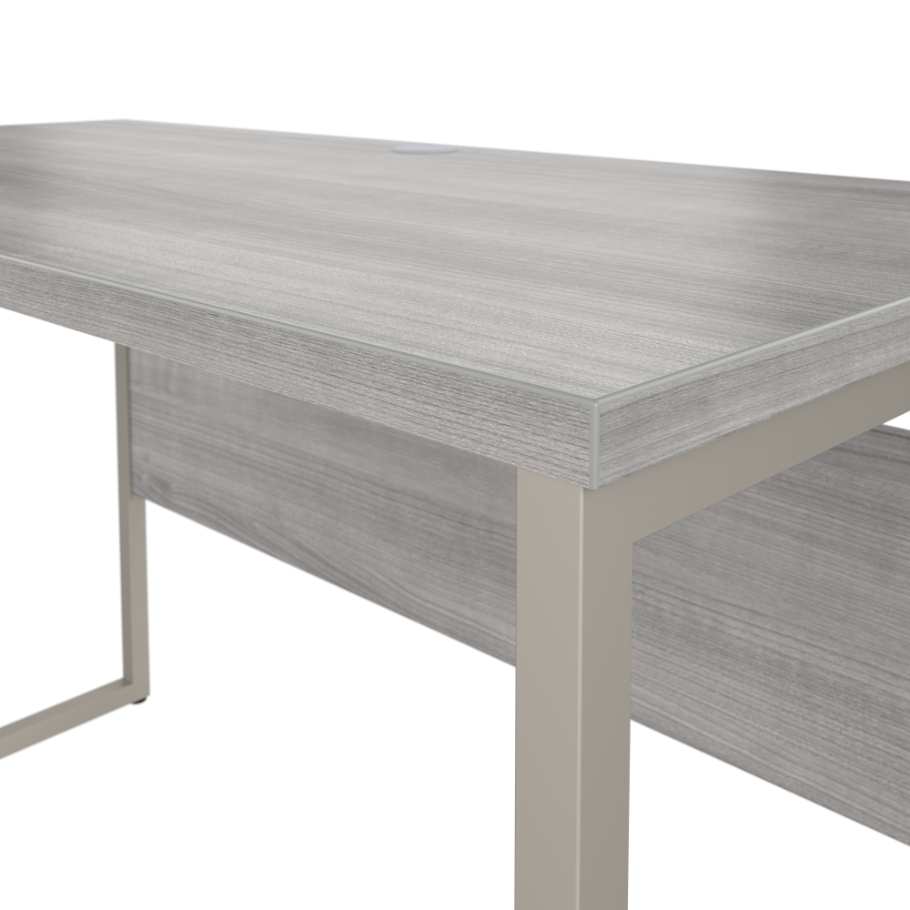 Hybrid 72W x 30D L Shaped Table Desk with Metal Legs