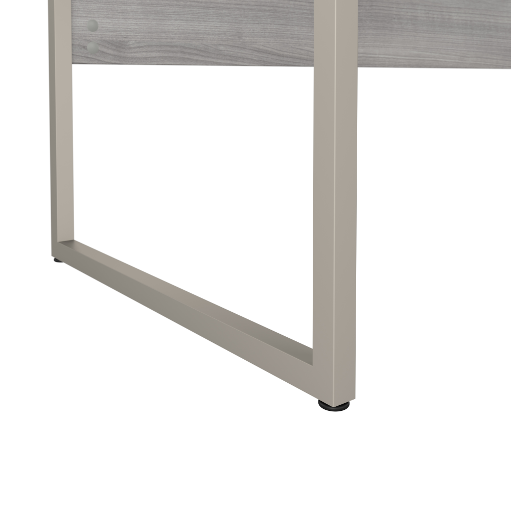 Hybrid 72W x 30D L Shaped Table Desk with Metal Legs