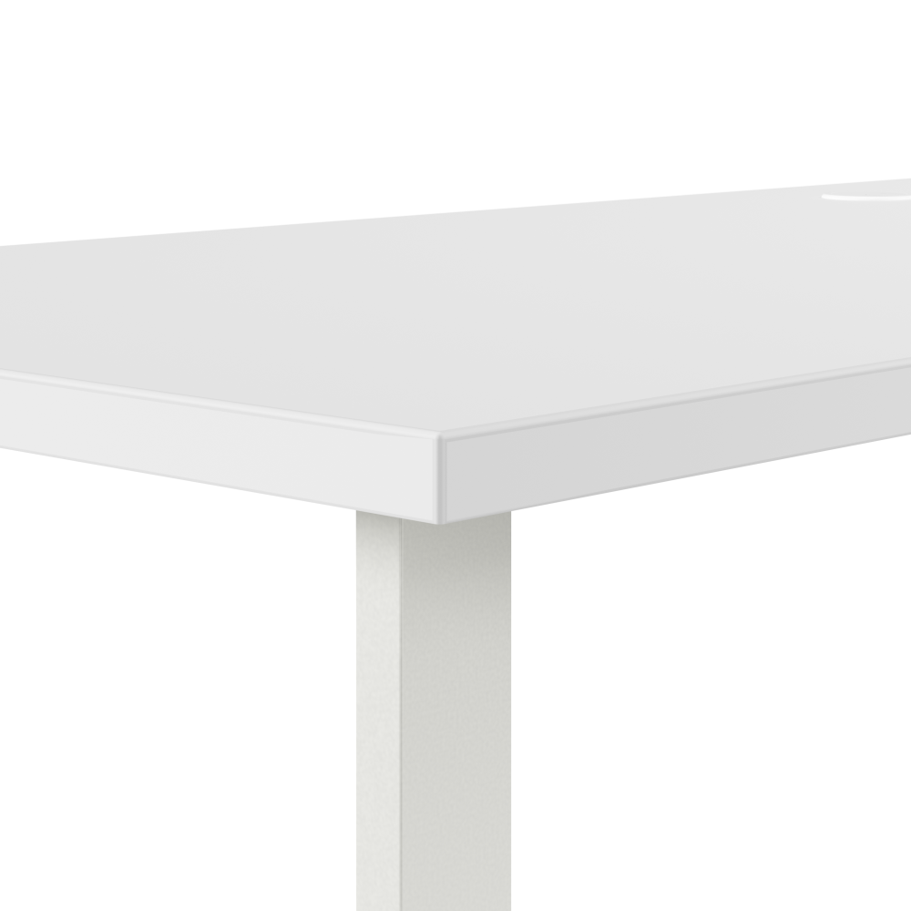 Hustle 72W x 24D L Shaped Computer Desk with Metal Legs