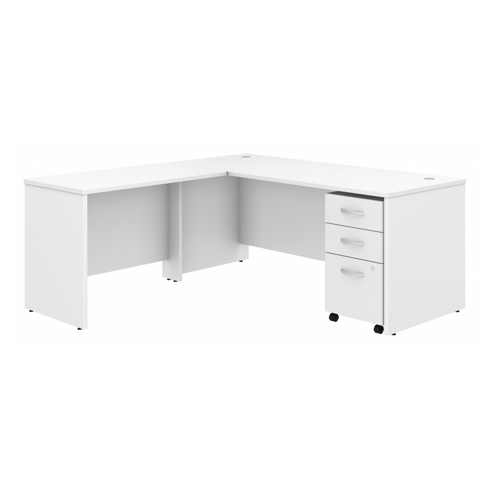 Studio C 72W x 30D L Shaped Desk with Mobile File Cabinet and 42W Return