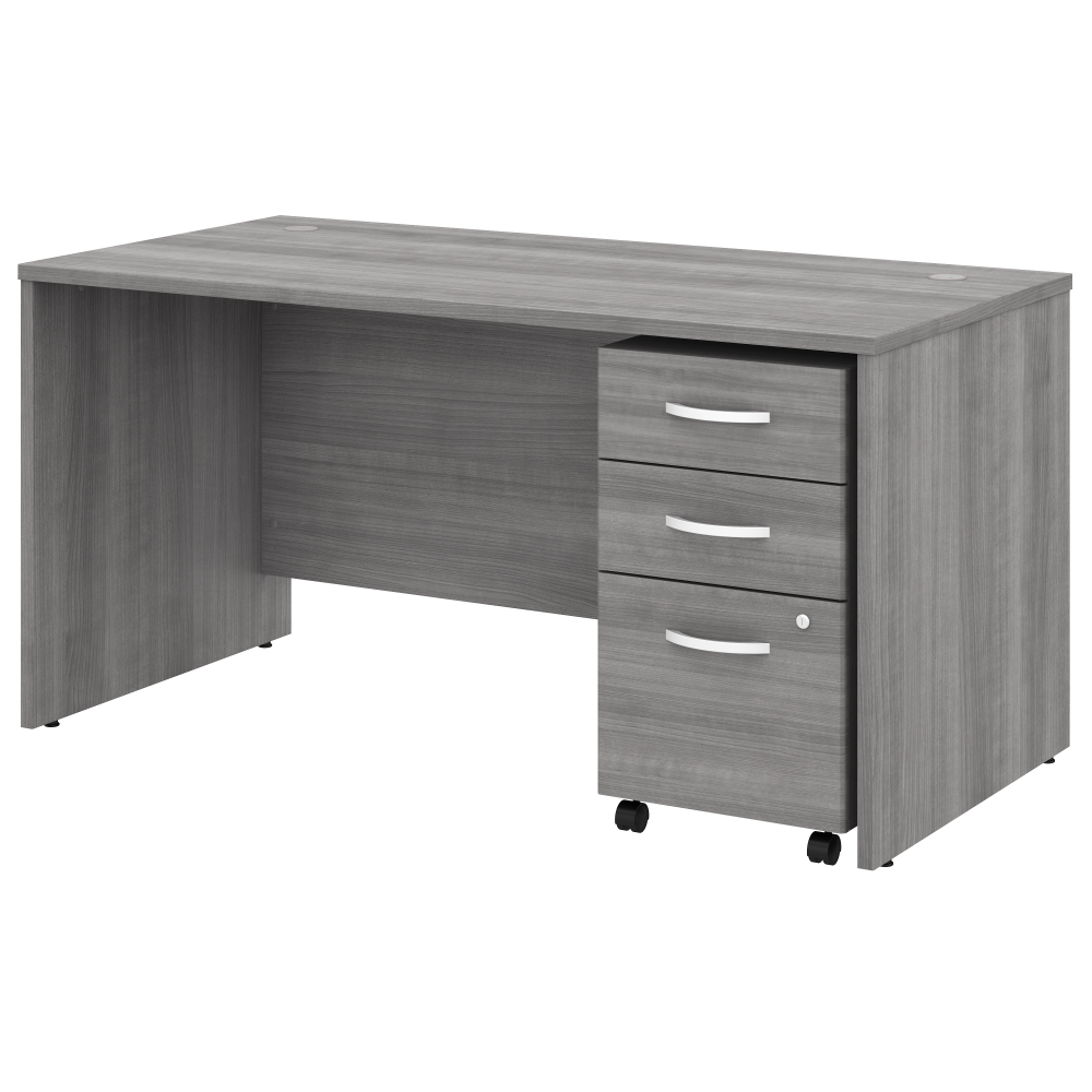 Studio C 60W x 30D Office Desk with Mobile File Cabinet