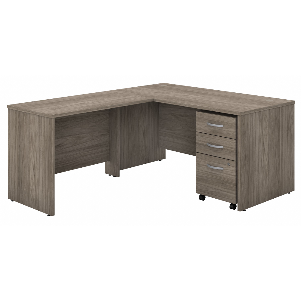 Studio C 60W x 30D L Shaped Desk with Mobile File Cabinet and 42W Return