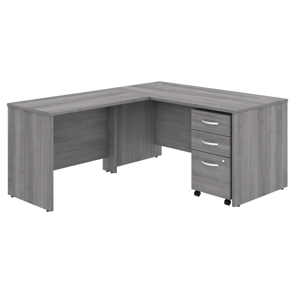Studio C 60W x 30D L Shaped Desk with Mobile File Cabinet and 42W Return