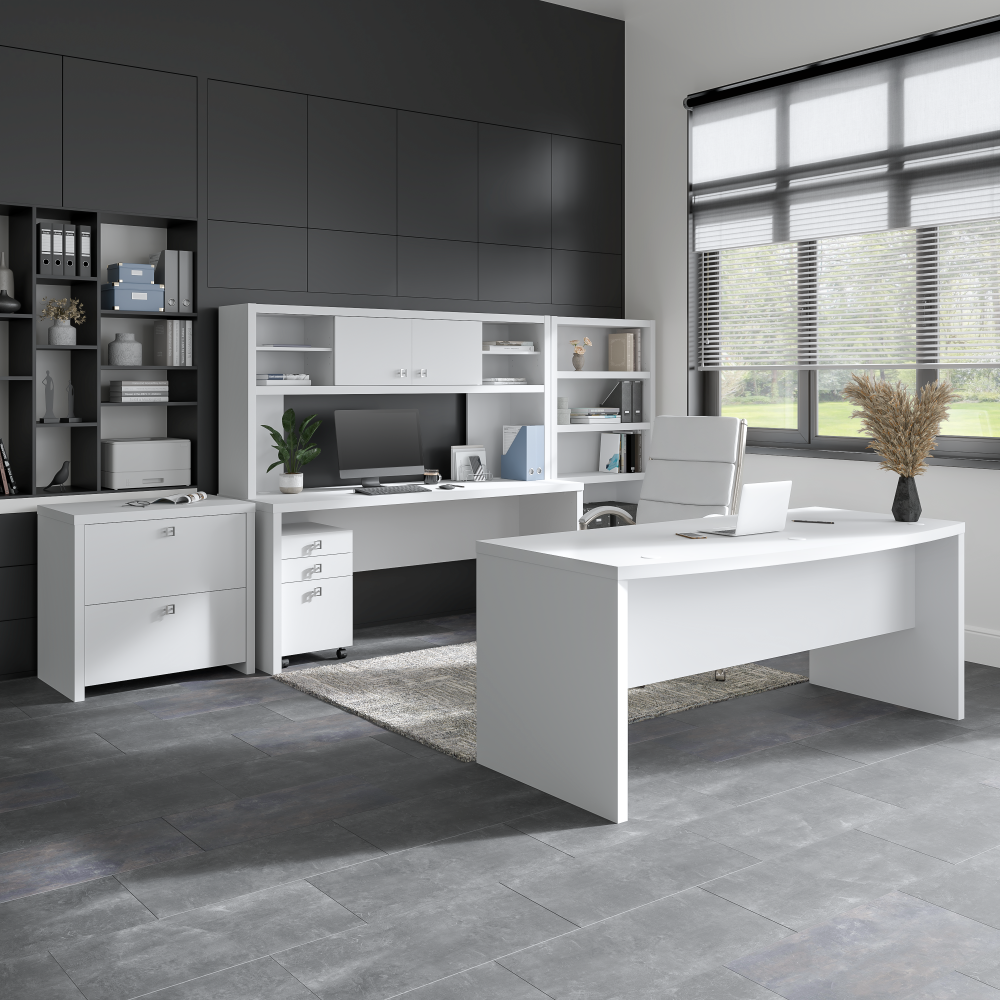 Echo 60W Credenza Desk with Hutch